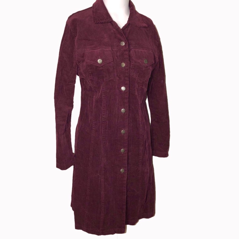 Burgundy Corduroy Dress